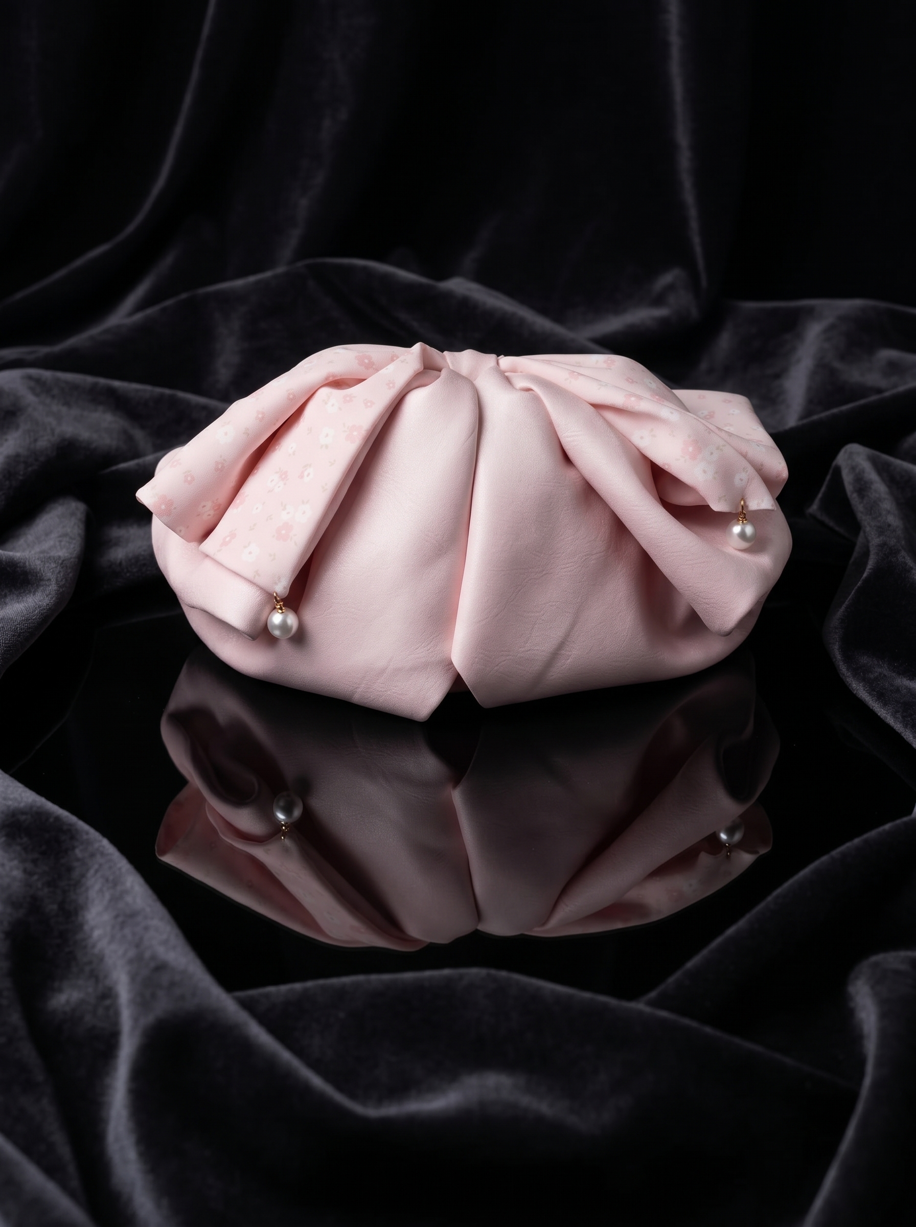Blush Pearl Bow Hair Clip